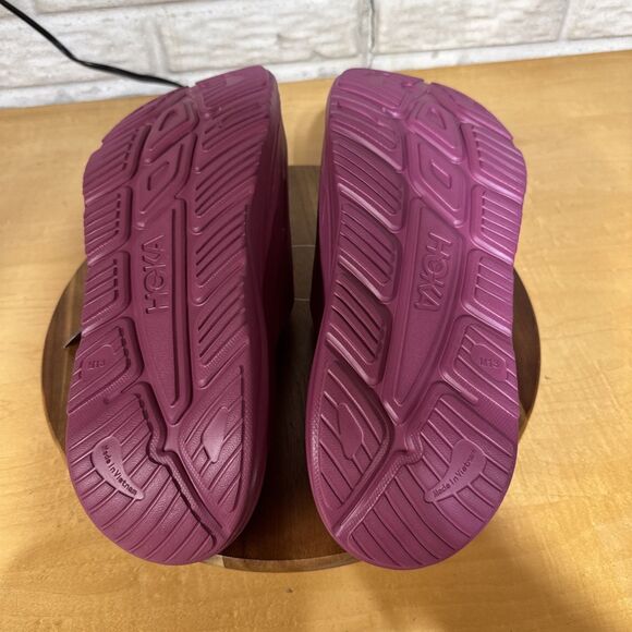 Hoka Ora Recovery Slide 3 Mens Size 13 Sandals Burgundy Purple Slip On Shoes - Picture 6 of 7